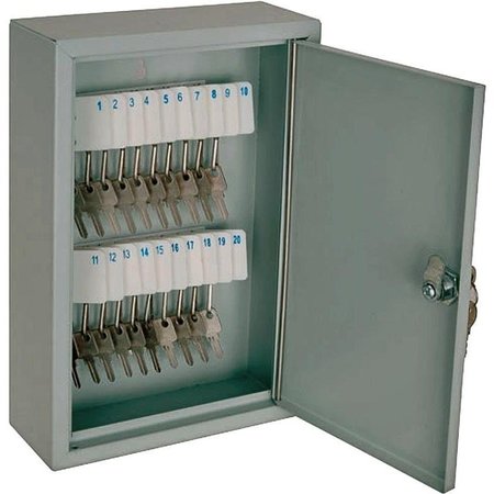 PROSOURCE Key Box, Keyed Lock, Steel, Light Gray, 7875 in W, 1175 in H, 3125 in D TS821